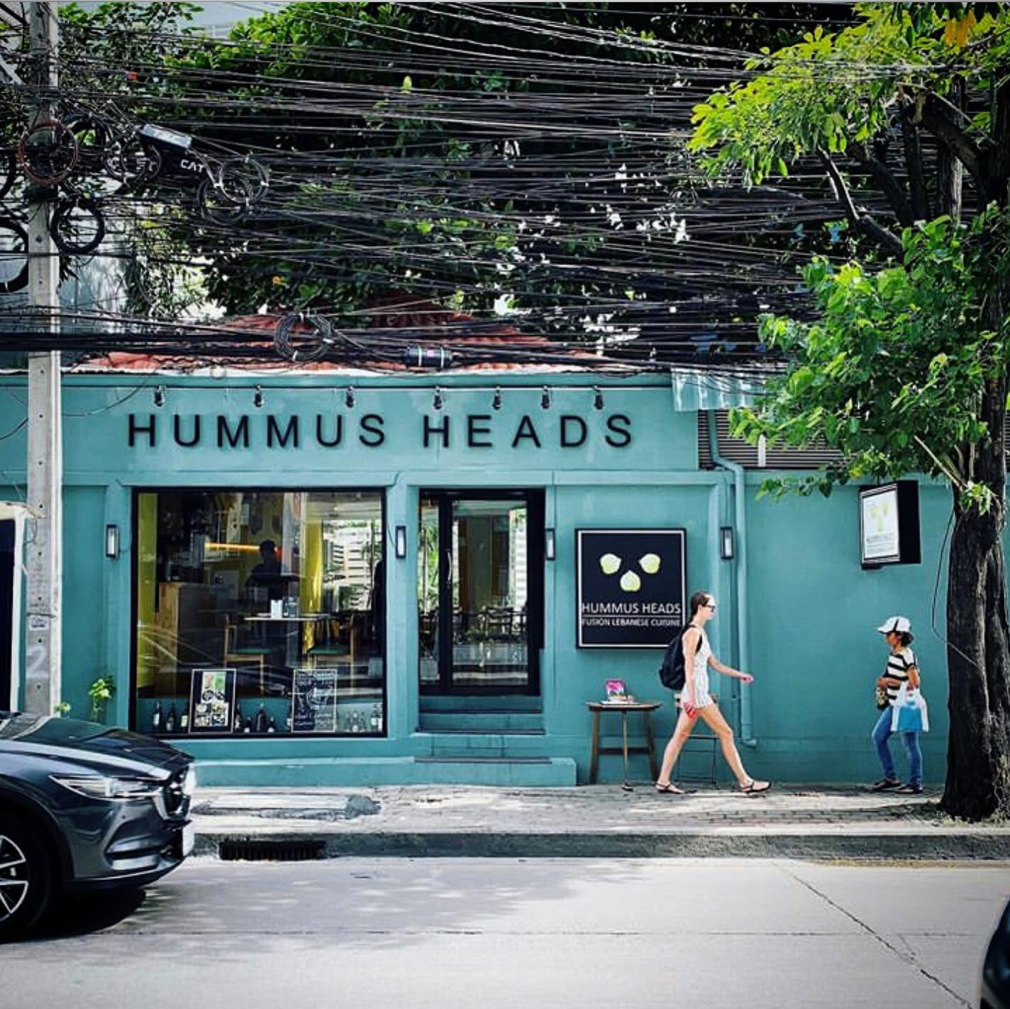 Hummus Heads Thonglor storefront and outdoor seating
